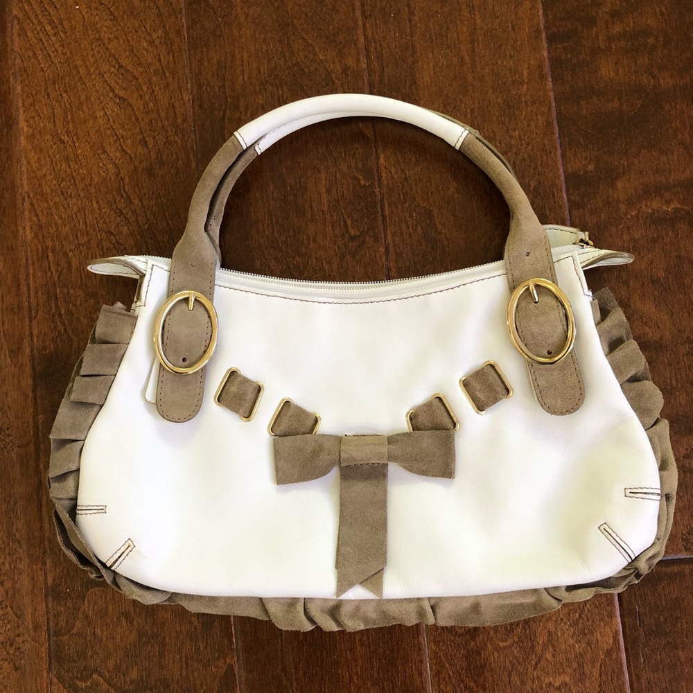 Claudia made in Italy. White genuine leather bag